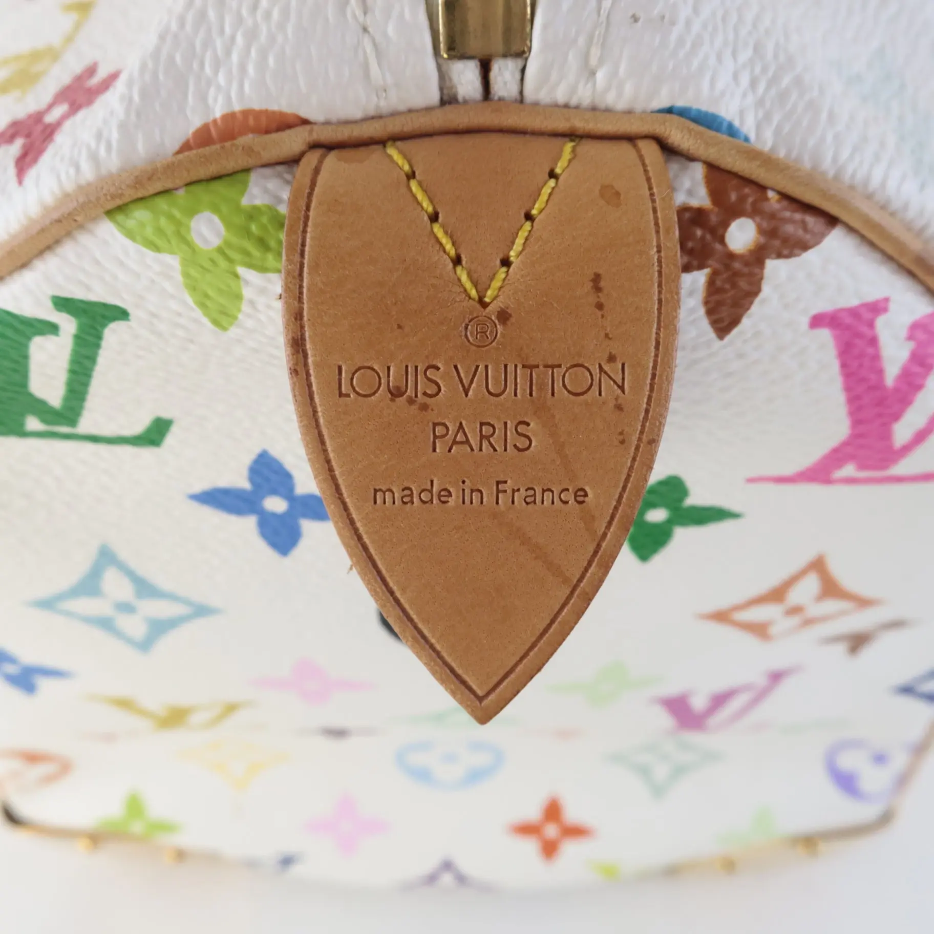 Louis Vuitton White Multicolore Speedy 30 Bag - Image 13