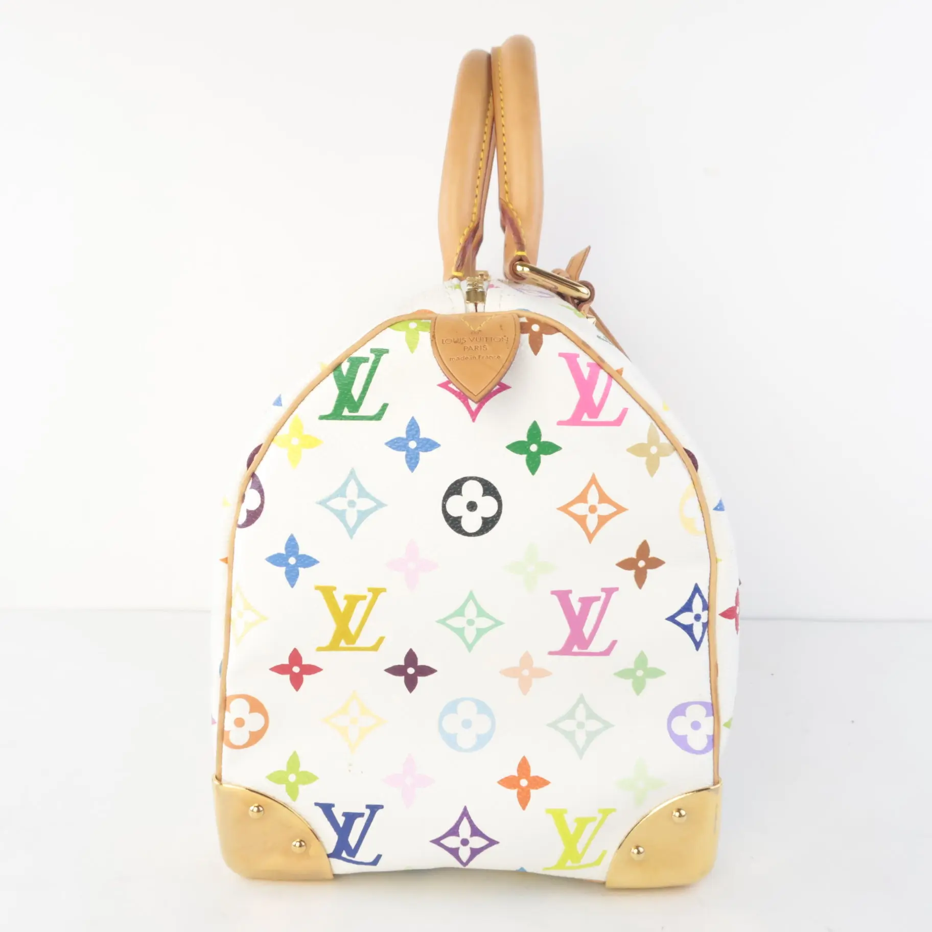 Louis Vuitton White Multicolore Speedy 30 Bag - Image 15