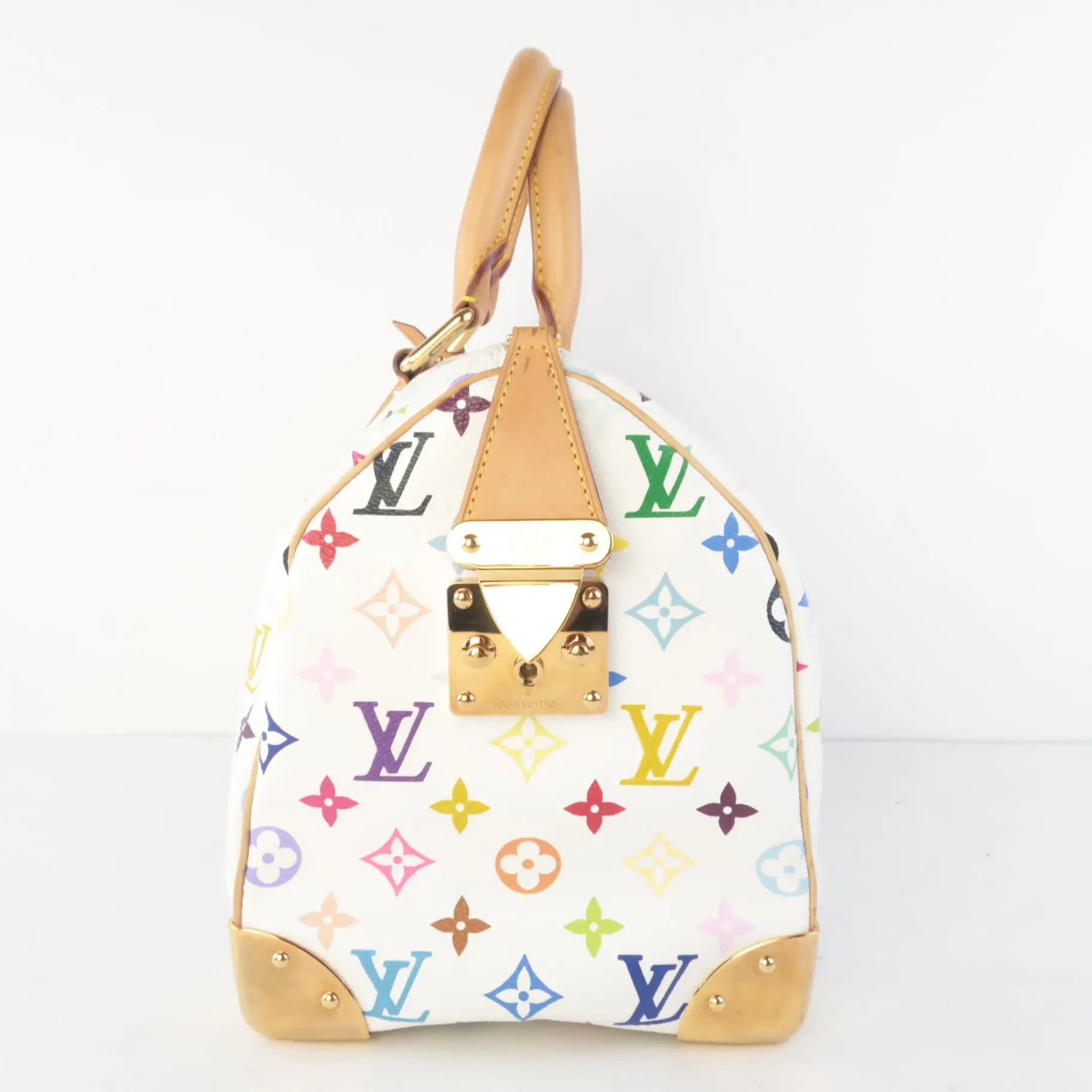Louis Vuitton White Multicolore Speedy 30 Bag - Image 7