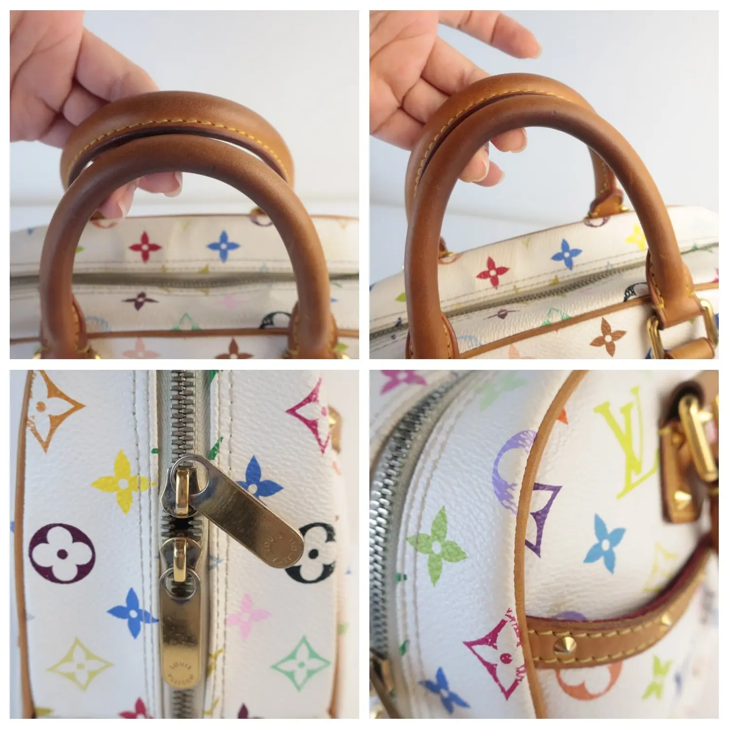 Louis Vuitton White Monogram Multicolore Trouville Bag - Image 12