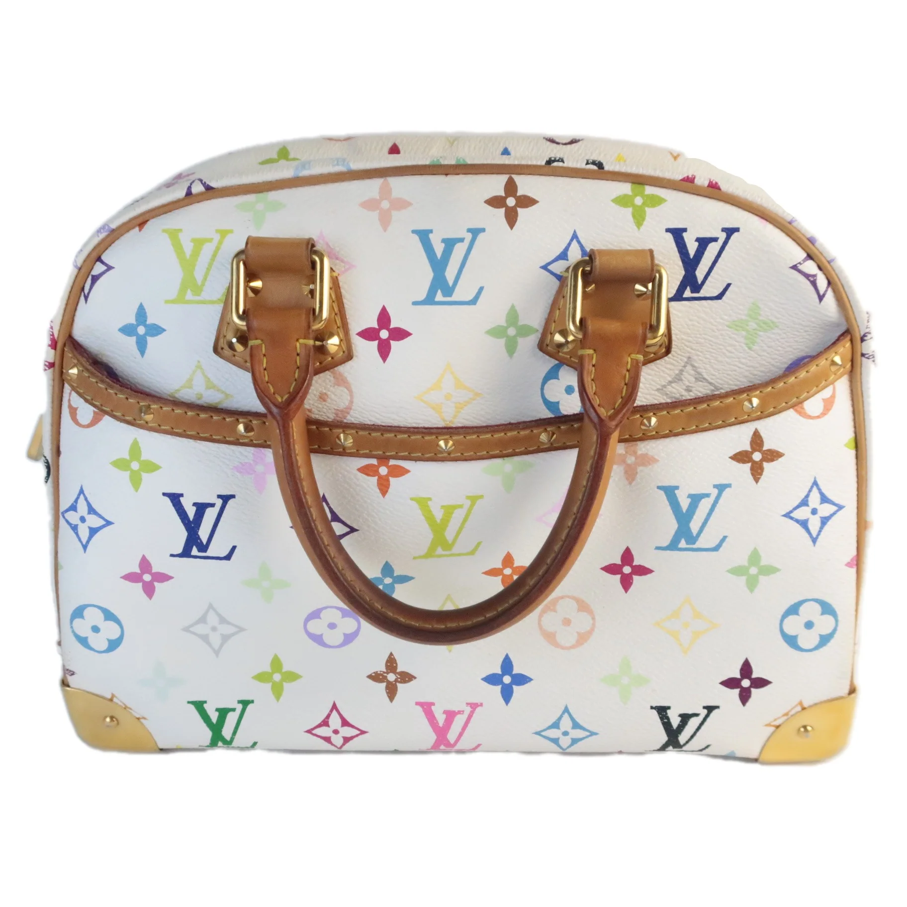 Louis Vuitton White Monogram Multicolore Trouville Bag - Image 2