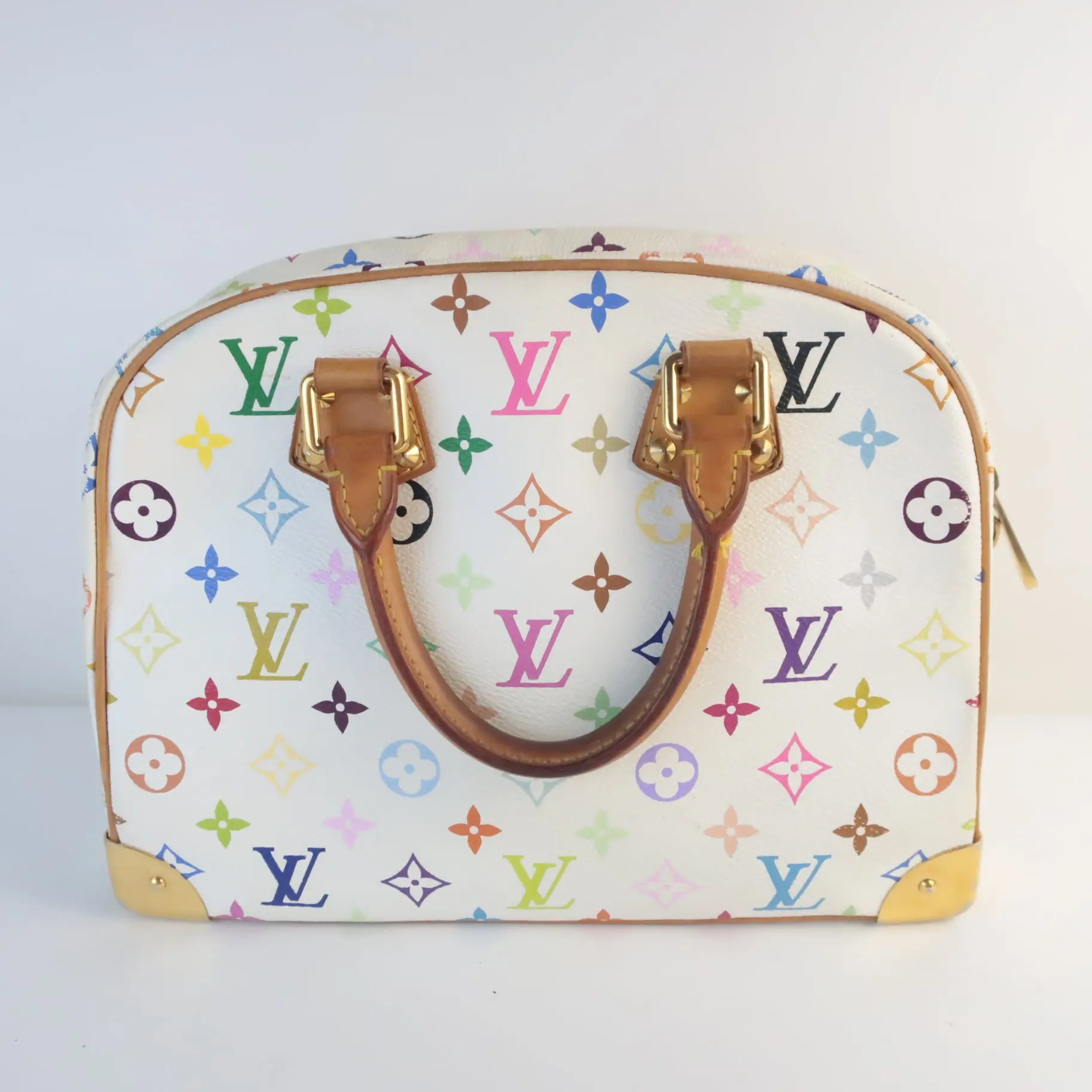 Louis Vuitton White Monogram Multicolore Trouville Bag - Image 4