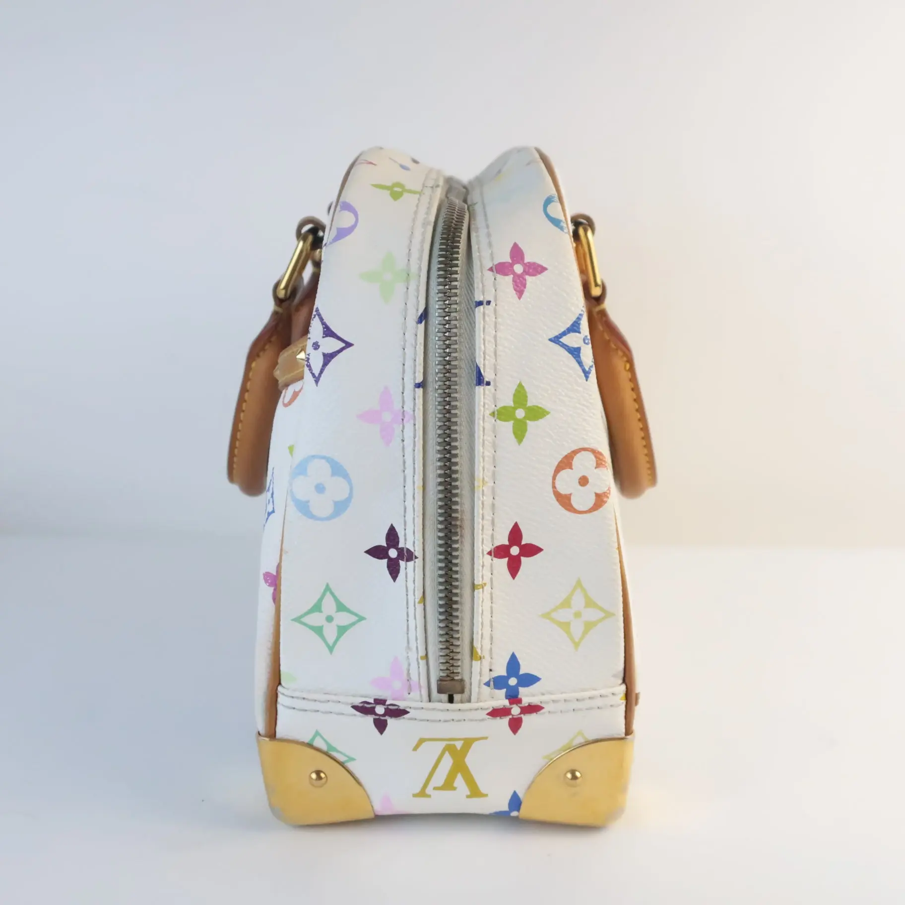 Louis Vuitton White Monogram Multicolore Trouville Bag - Image 5