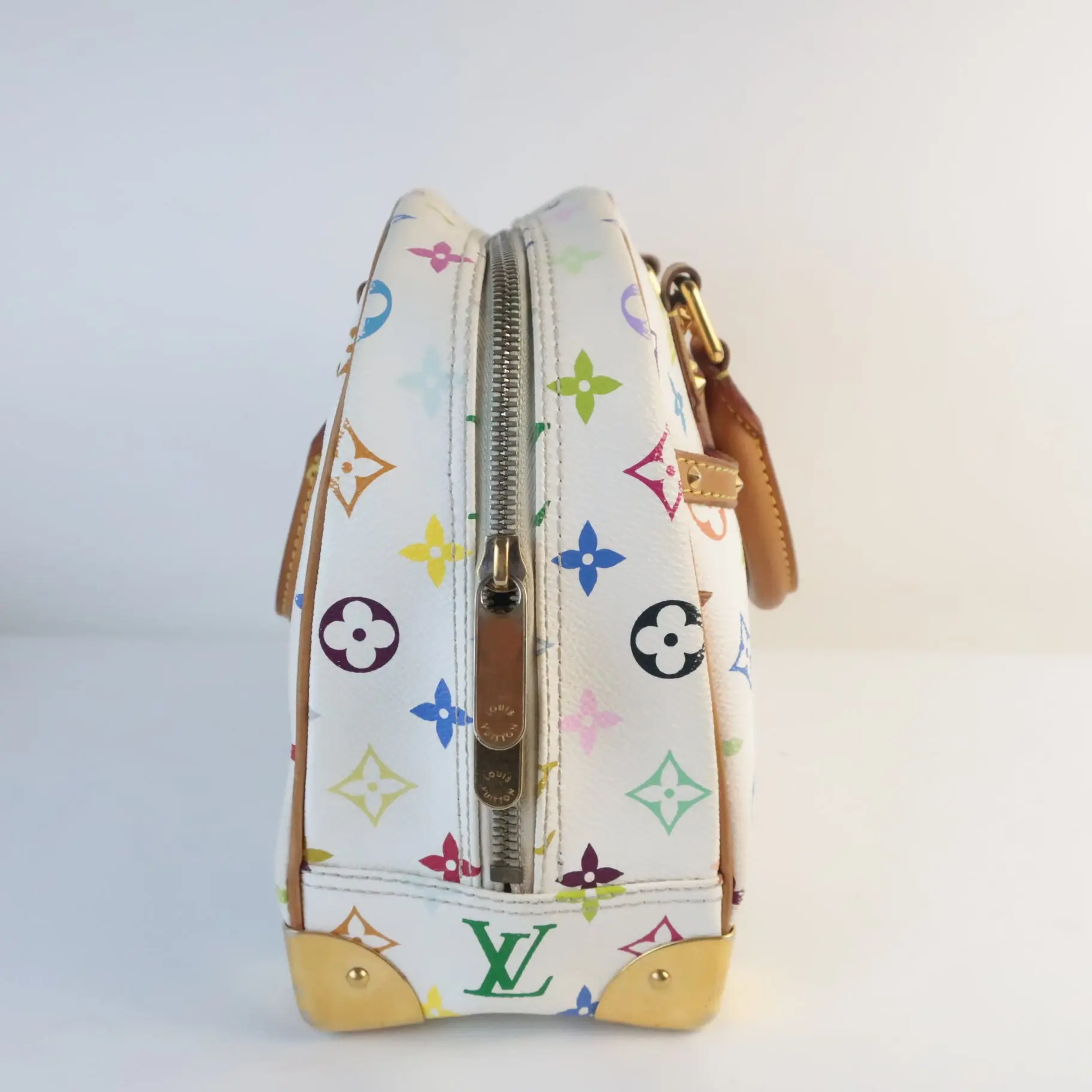 Louis Vuitton White Monogram Multicolore Trouville Bag - Image 6