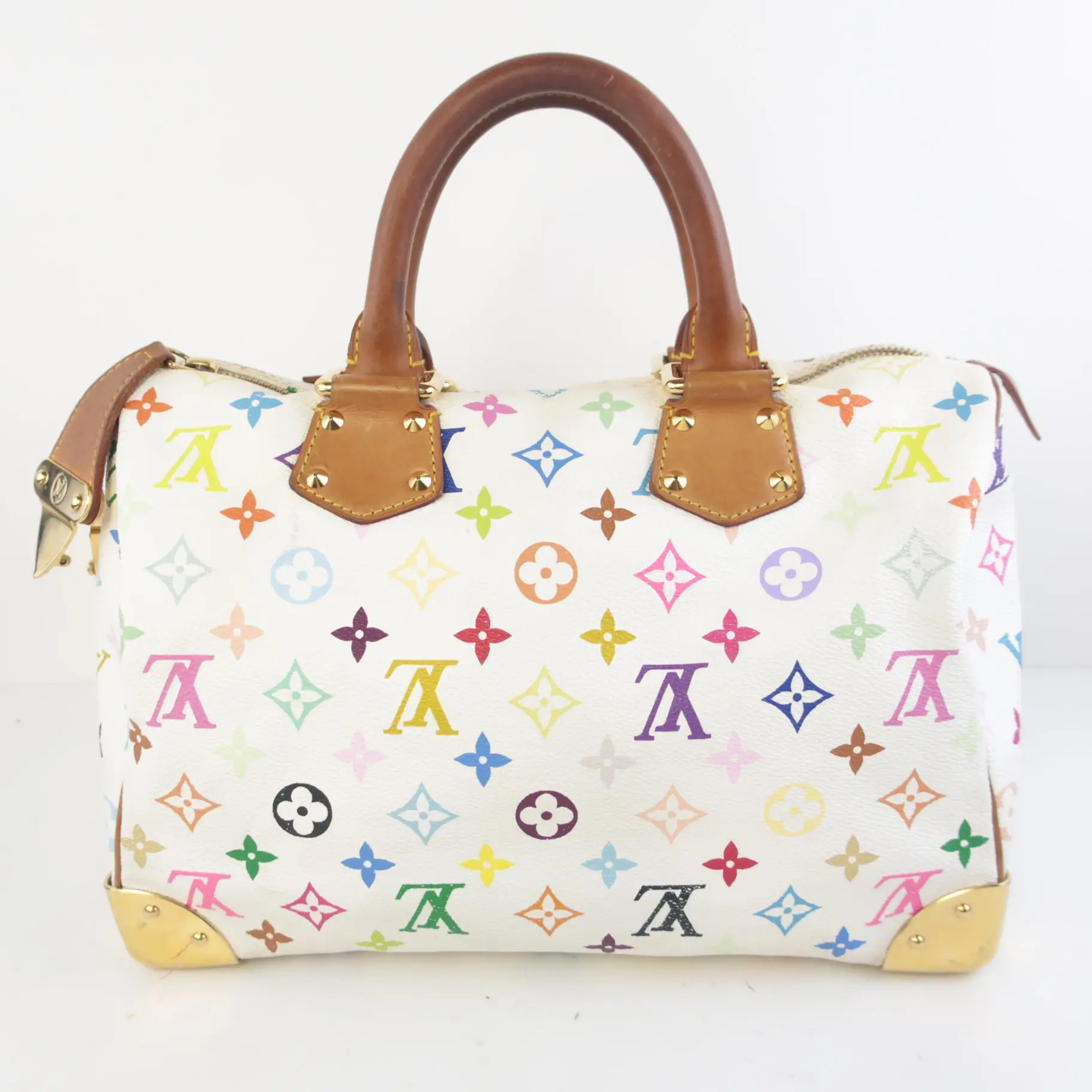 Louis Vuitton White Multicolor Monogram Speedy 30 Bag - Image 20