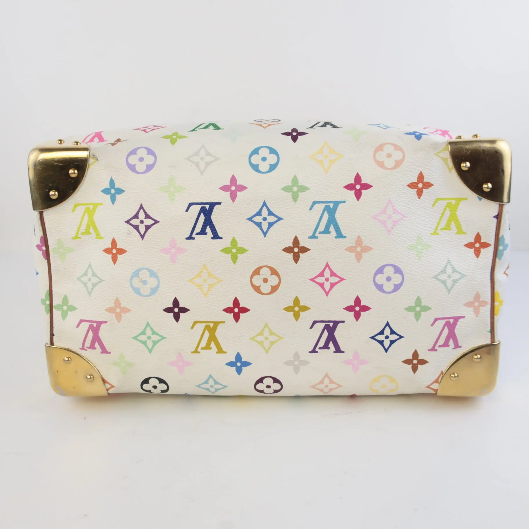 Louis Vuitton White Multicolor Monogram Speedy 30 Bag - Image 4