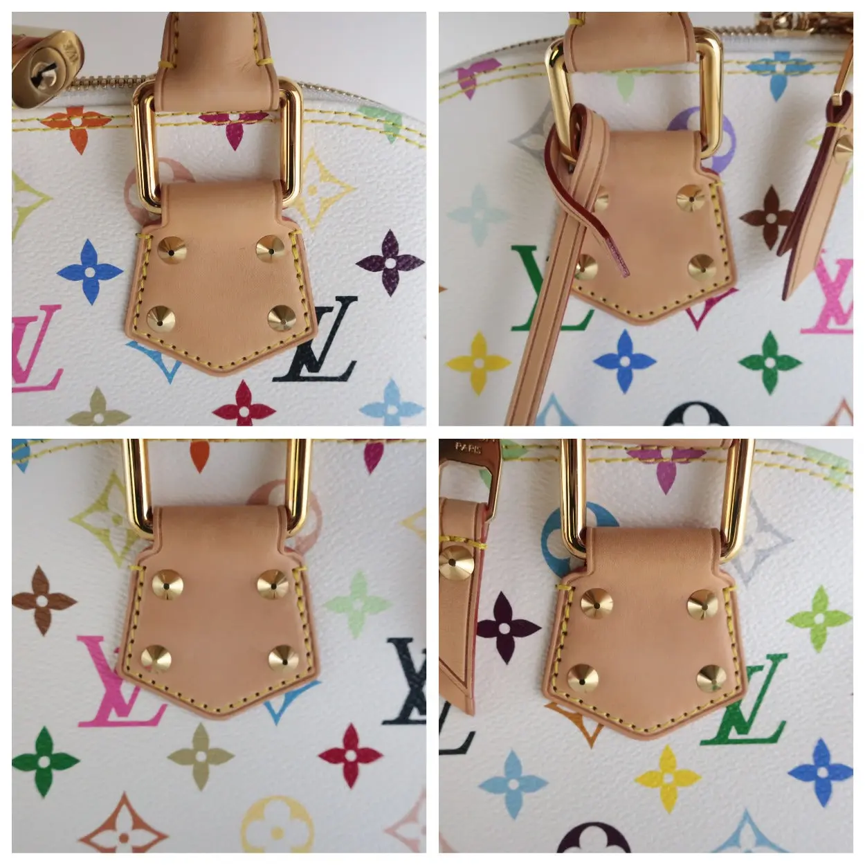 Louis Vuitton White Multicolore Alma PM Bag - Image 10