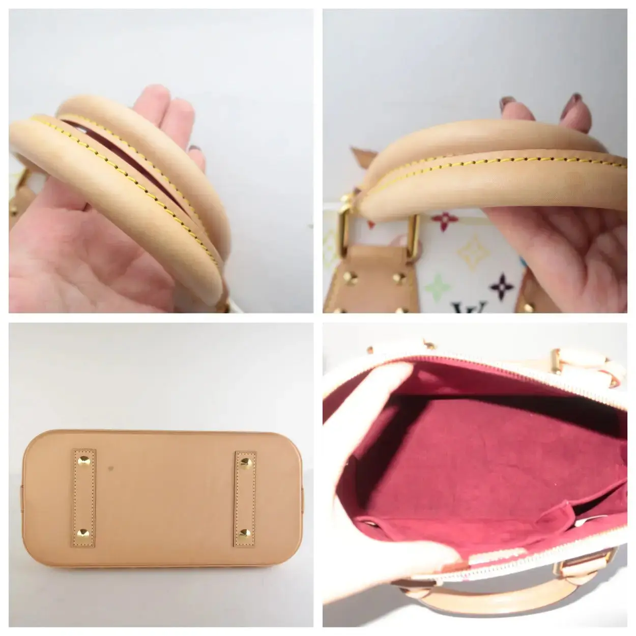 Louis Vuitton White Multicolore Alma PM Bag - Image 9