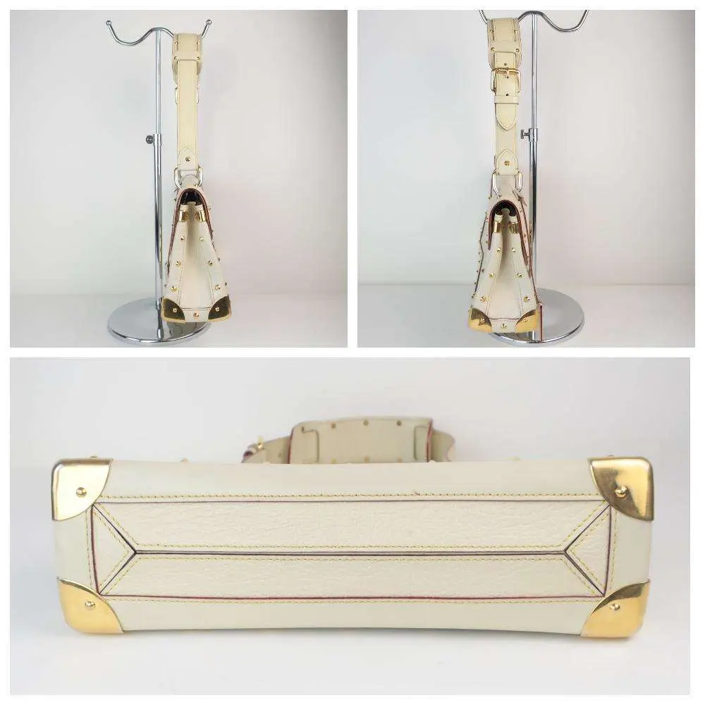 Louis Vuitton White Suhali Leather Le Talentueux Bag - Image 7