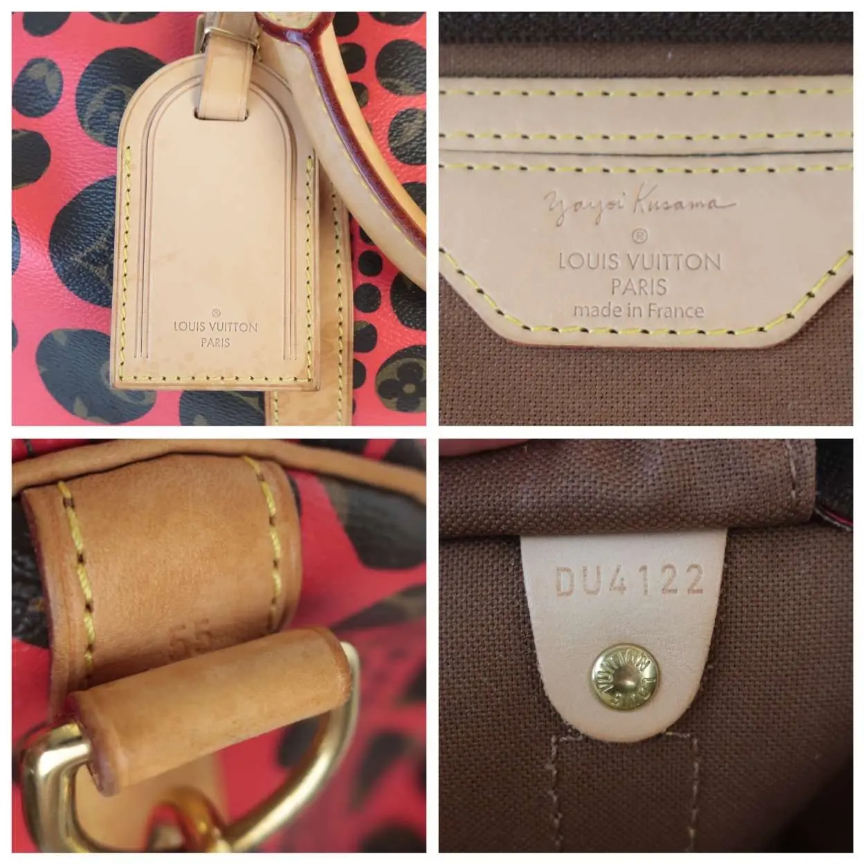 Louis Vuitton Red Monogram Canvas Yaoyi Kusama Keepall 55 Bandouliere - Image 9