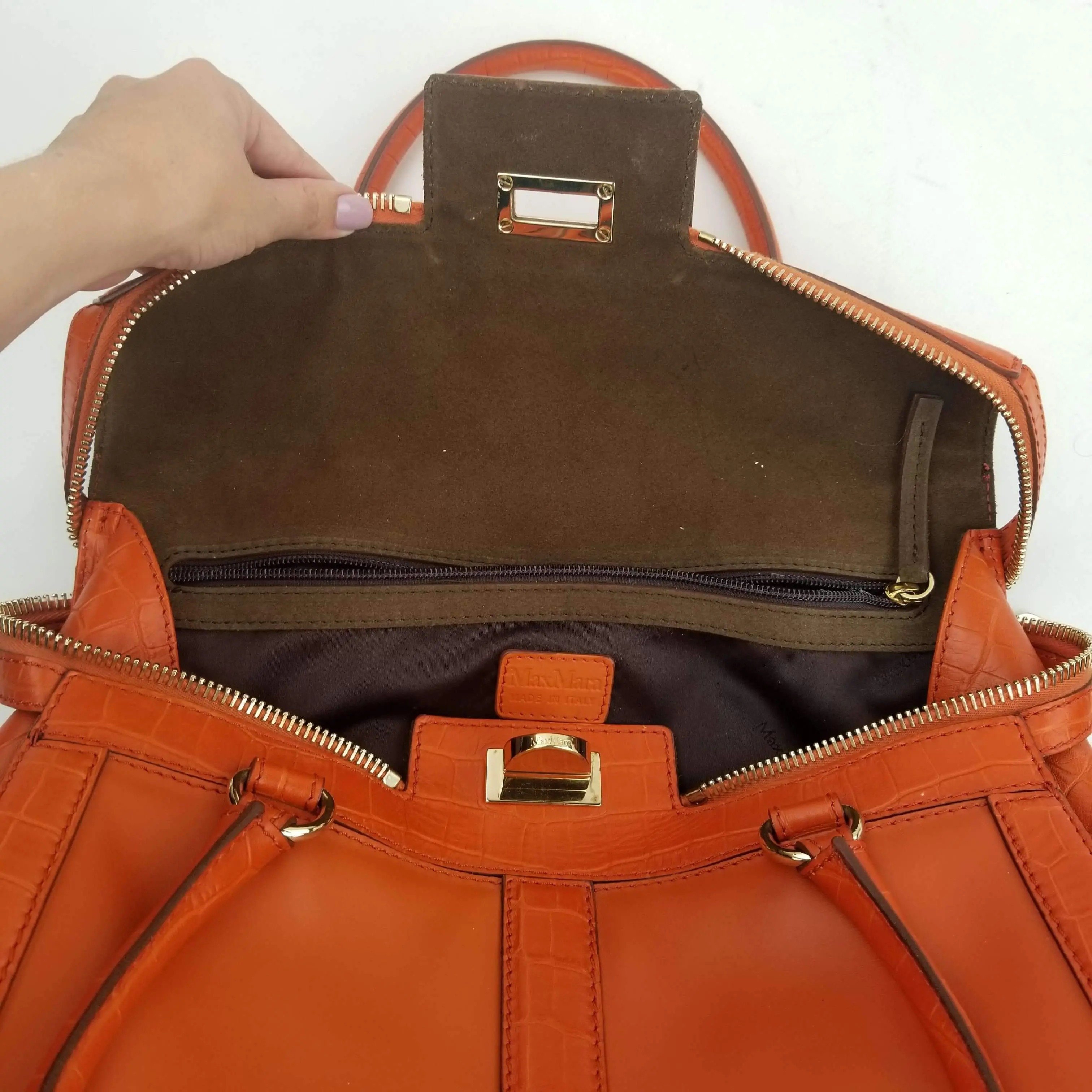 Max Mara Orange Margaux Tote Bag - Image 39