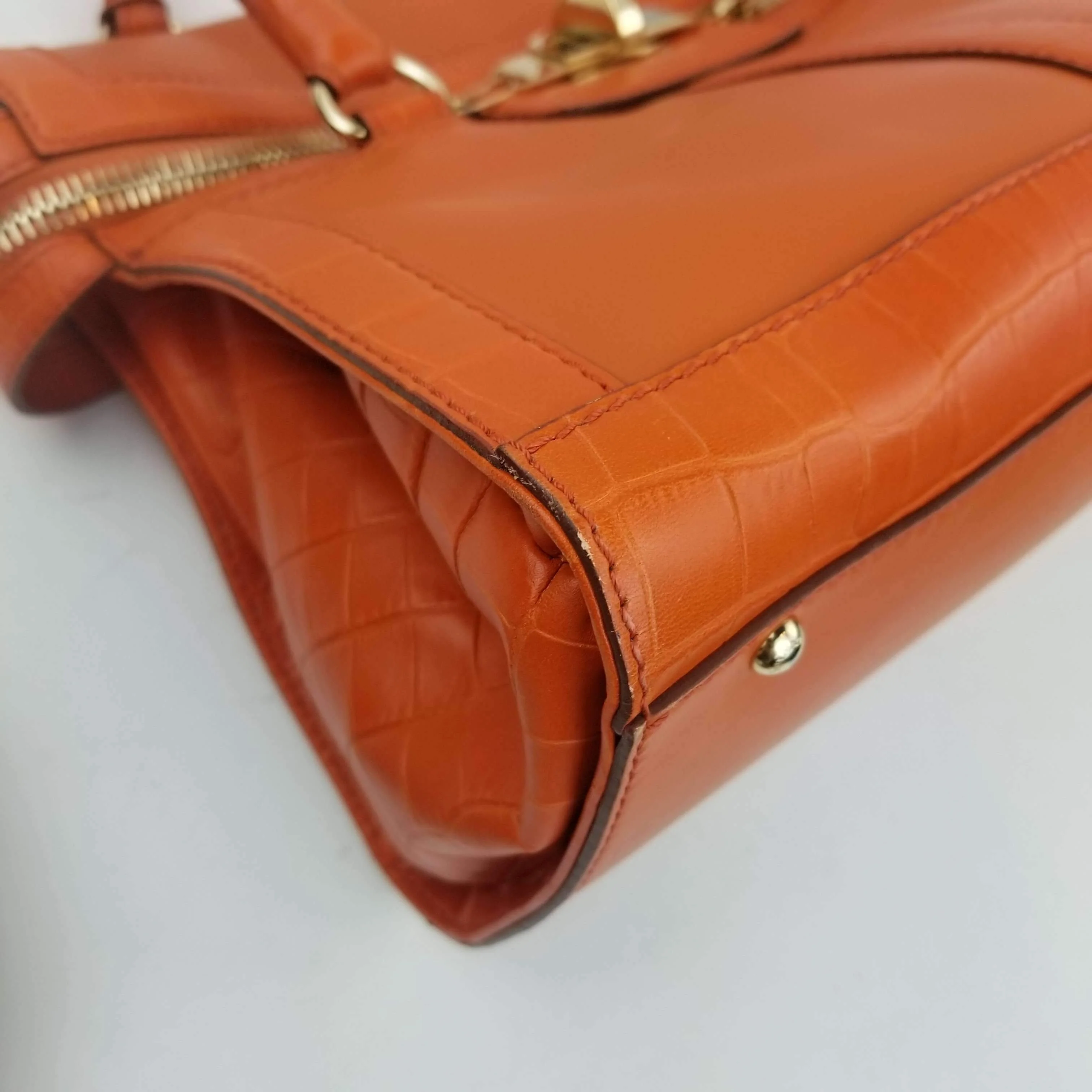 Max Mara Orange Margaux Tote Bag - Image 9