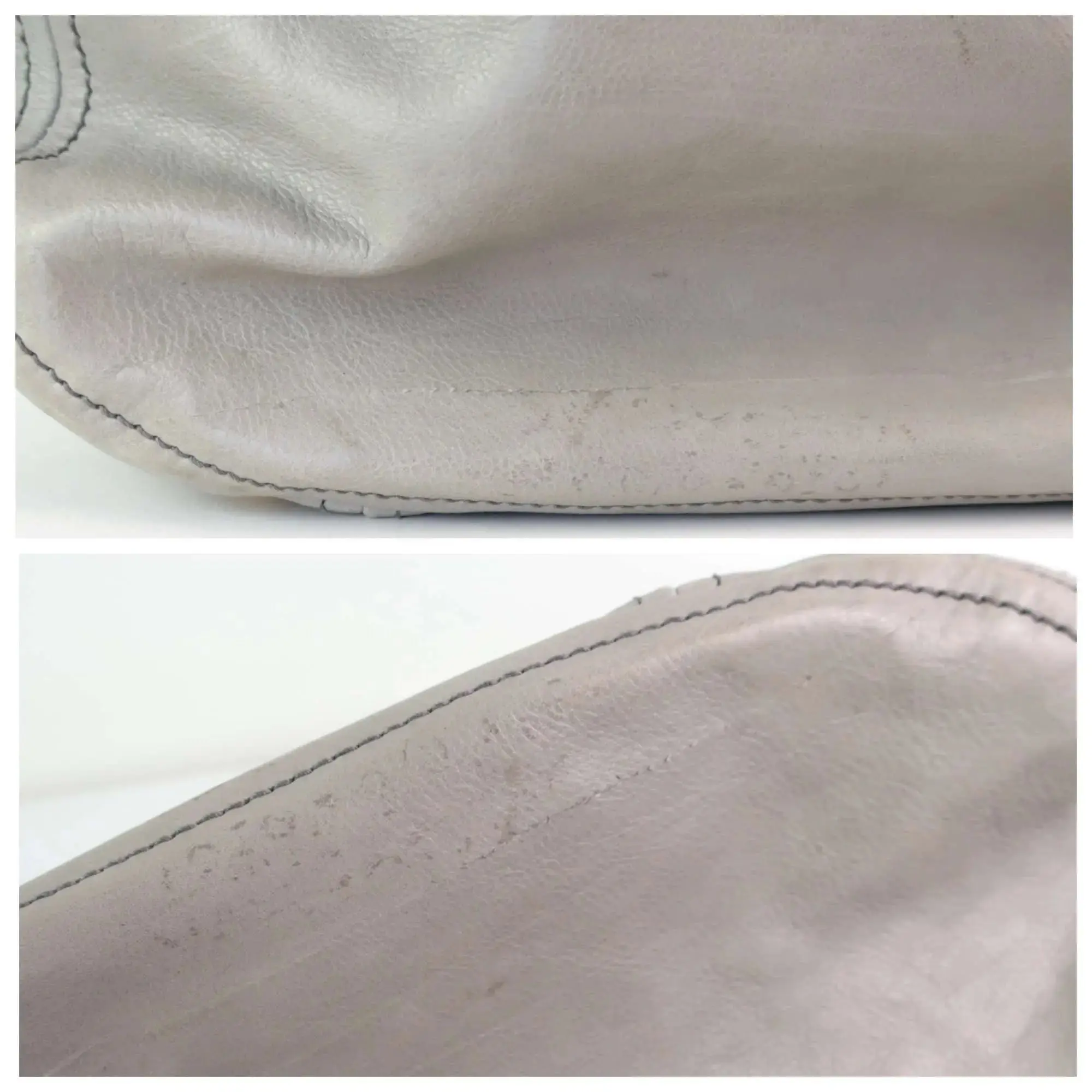 Prada Grey Hobo Leather Bag - Image 11