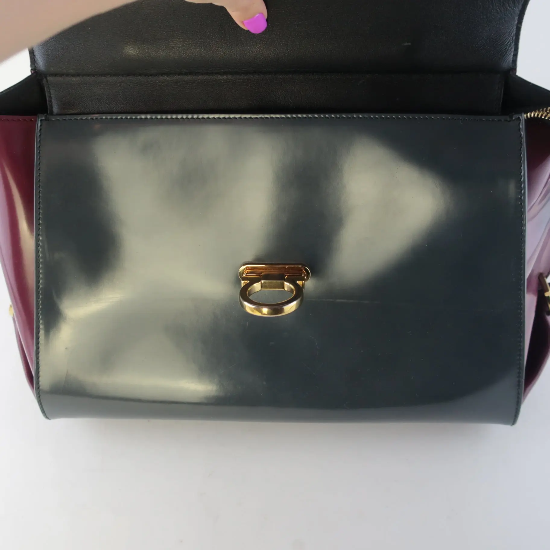 Salvatore Ferragamo Tricolor Large Sofia Shoulder Bag - Image 6