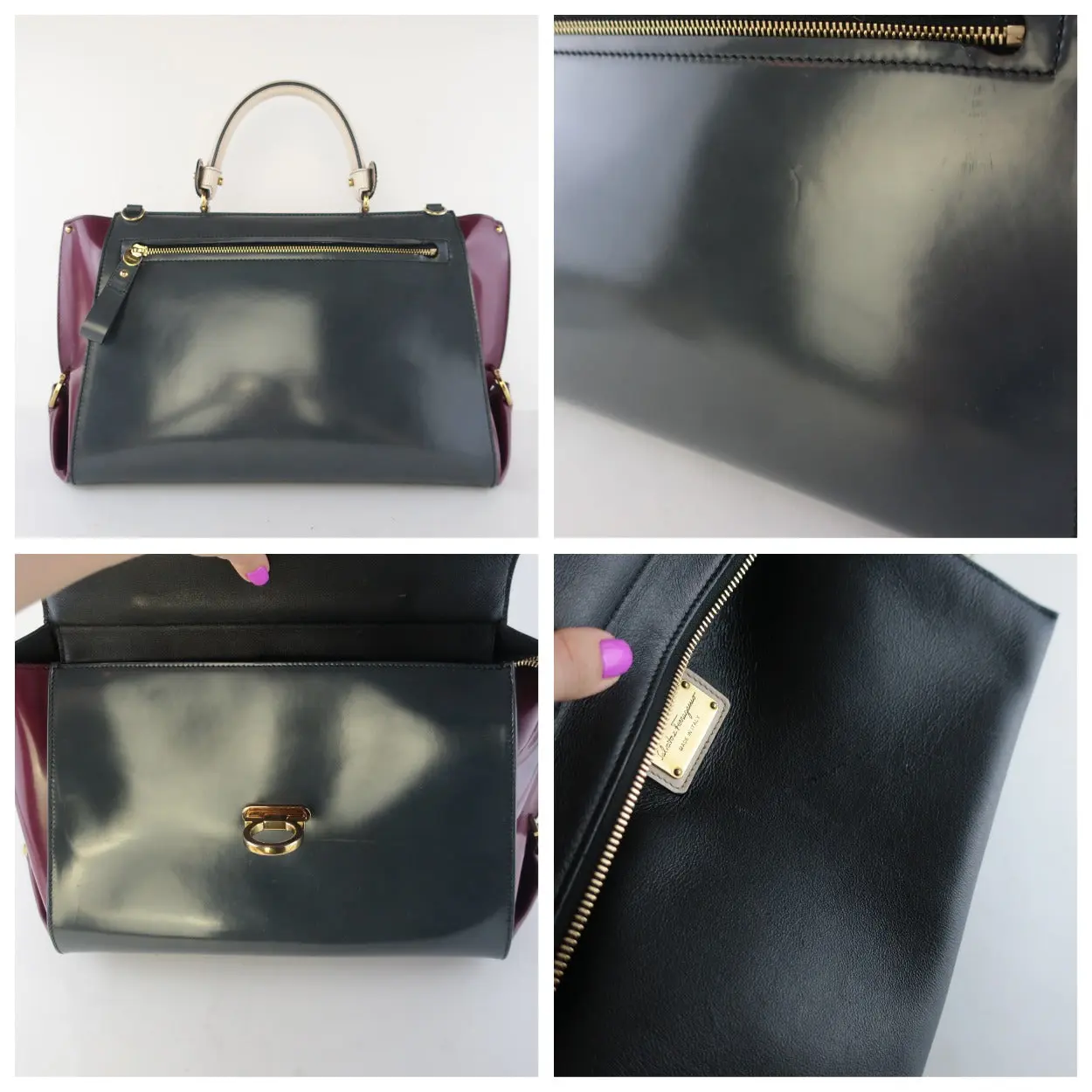 Salvatore Ferragamo Tricolor Large Sofia Shoulder Bag - Image 9