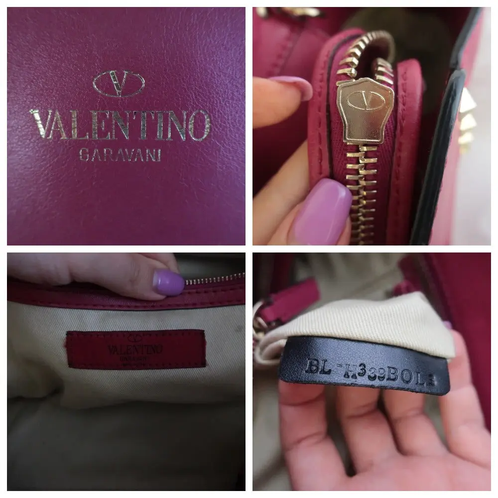 Valentino Leather Medium Tote Rockstud Bag - Image 12