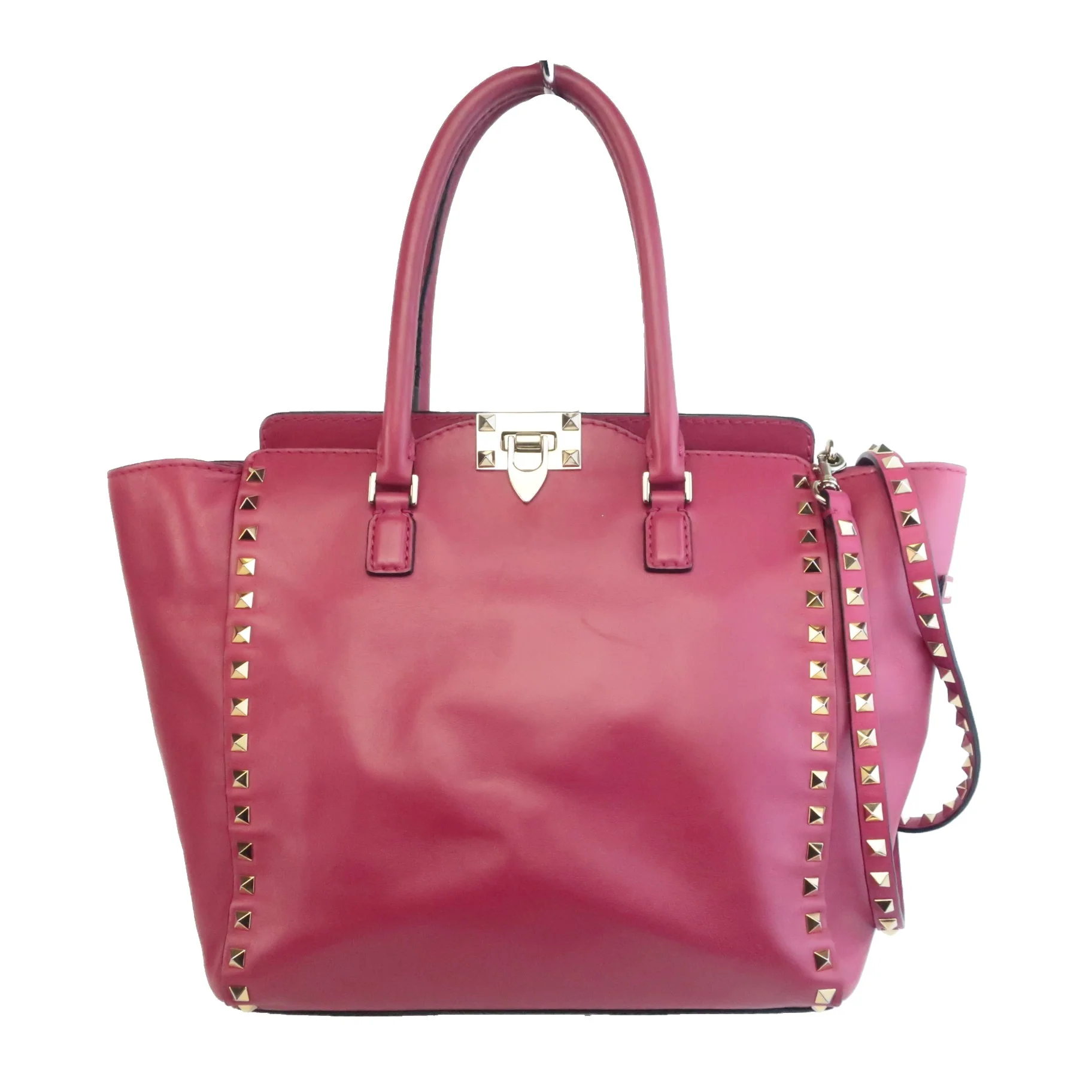 Valentino Leather Medium Tote Rockstud Bag - Image 2