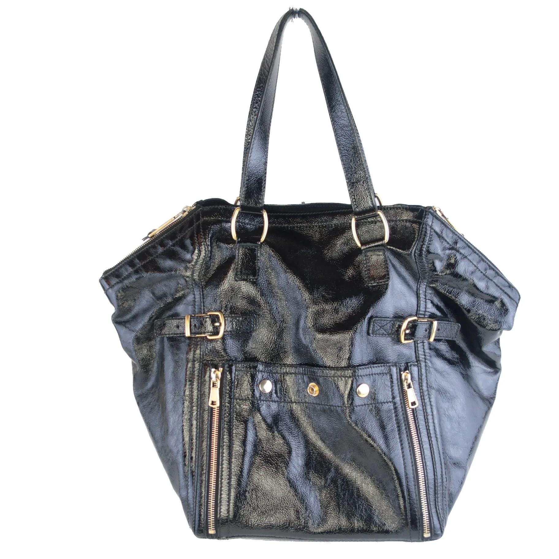 YSL Downtown Black Patent Leather Bag - Image 2