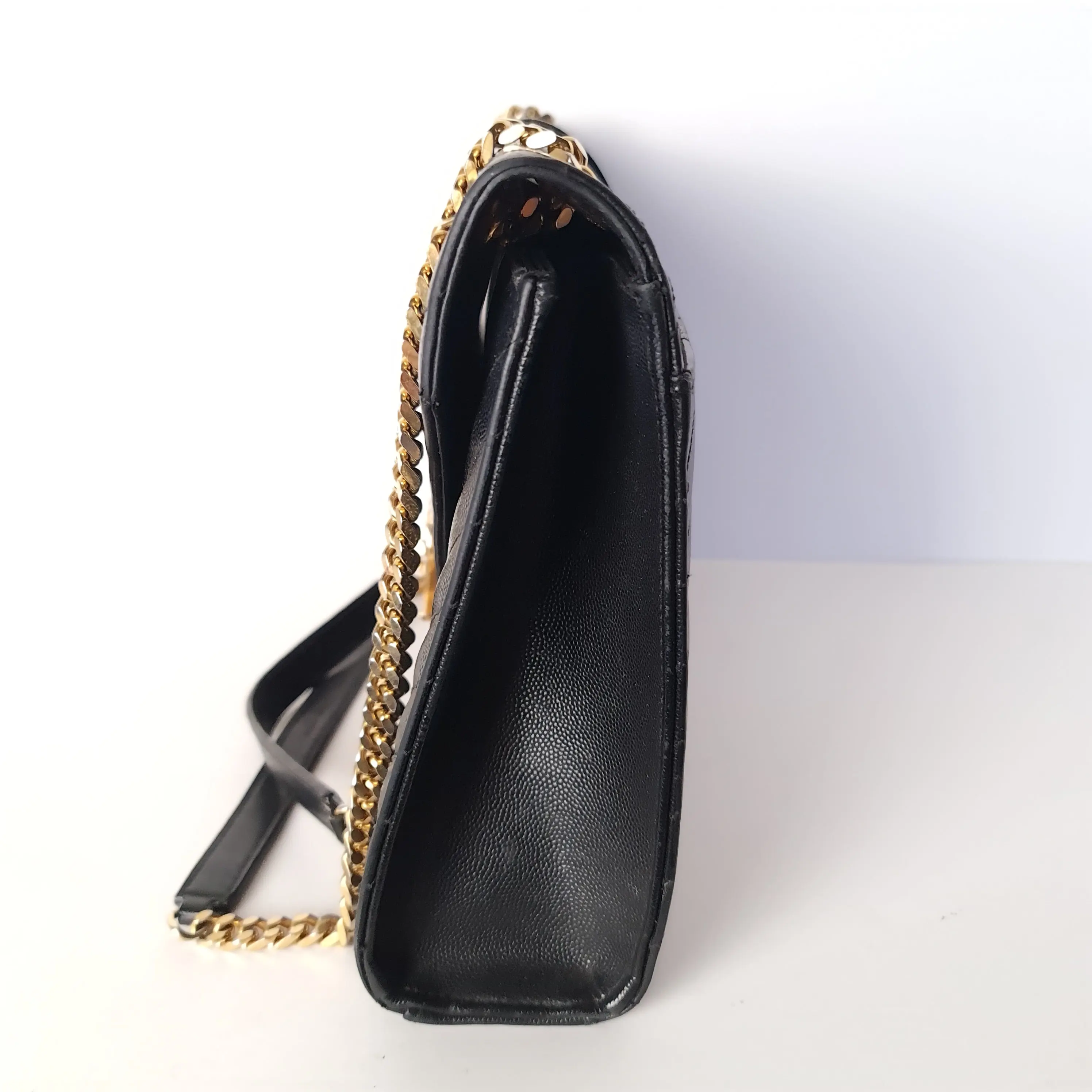 YSL Saint Laurent Black Caviar Large Envelope Bag - Image 14