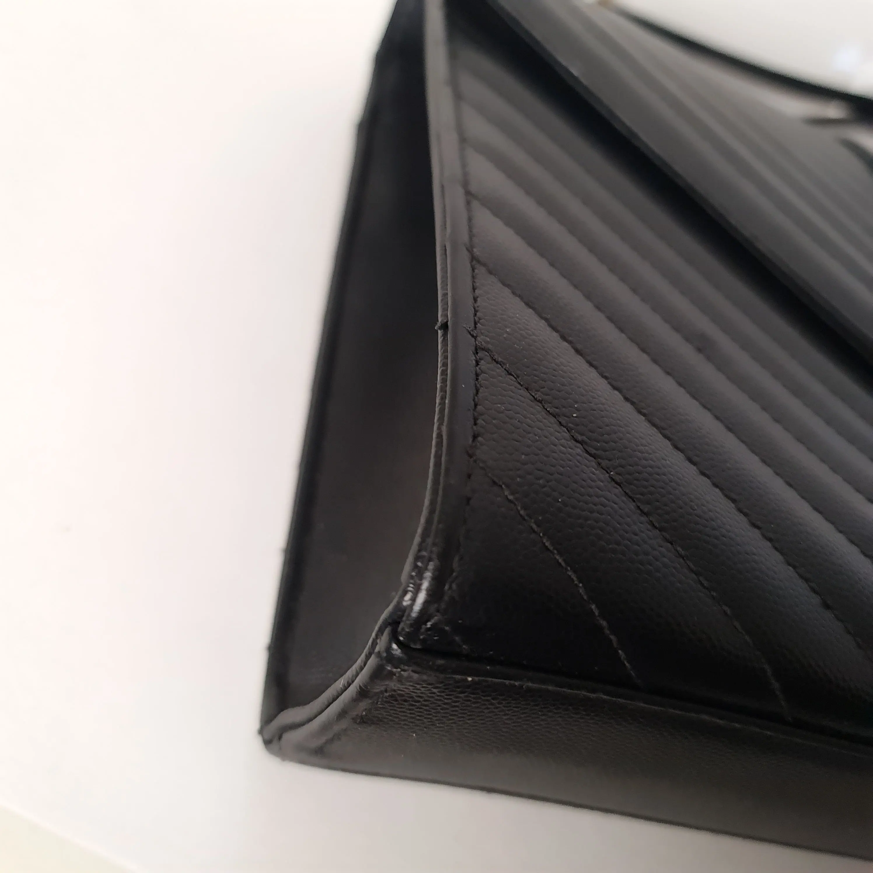 YSL Saint Laurent Black Caviar Large Envelope Bag - Image 26