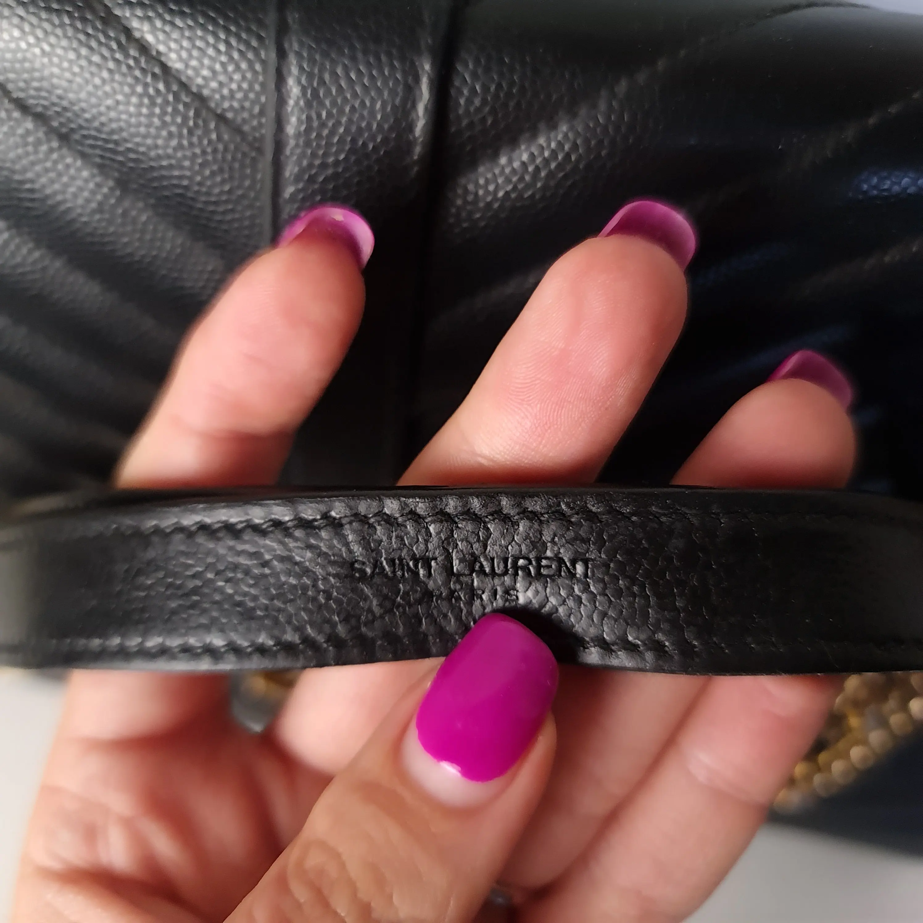 YSL Saint Laurent Black Caviar Large Envelope Bag - Image 36
