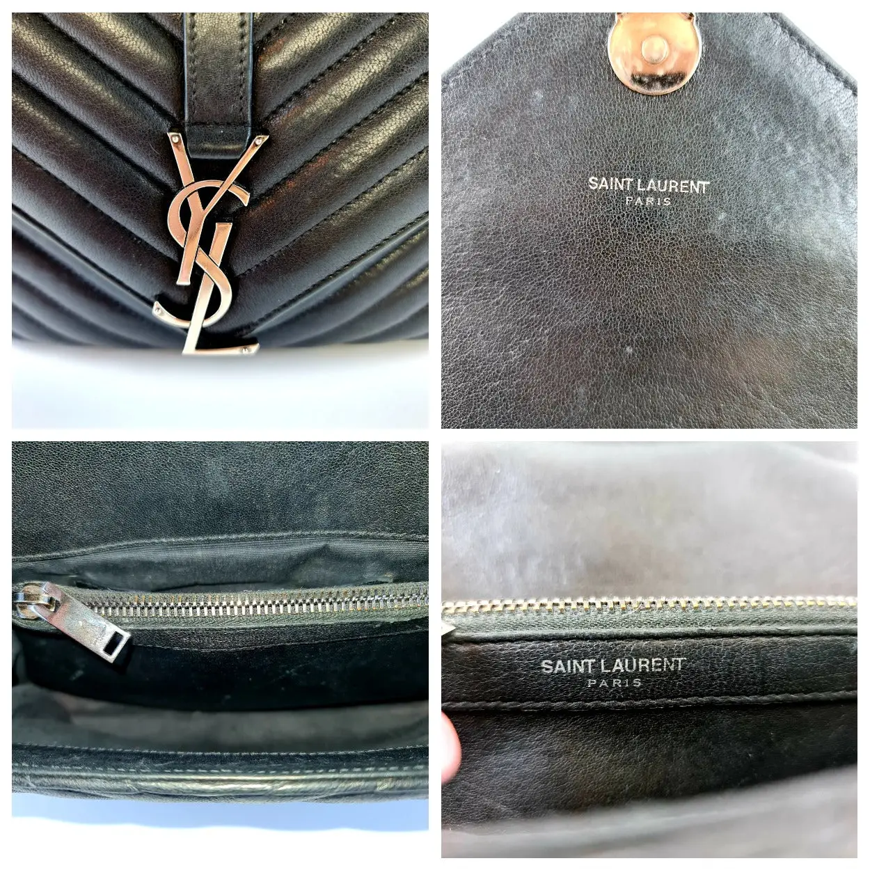 Yves Saint Laurent Black Medium College Bag - Image 11