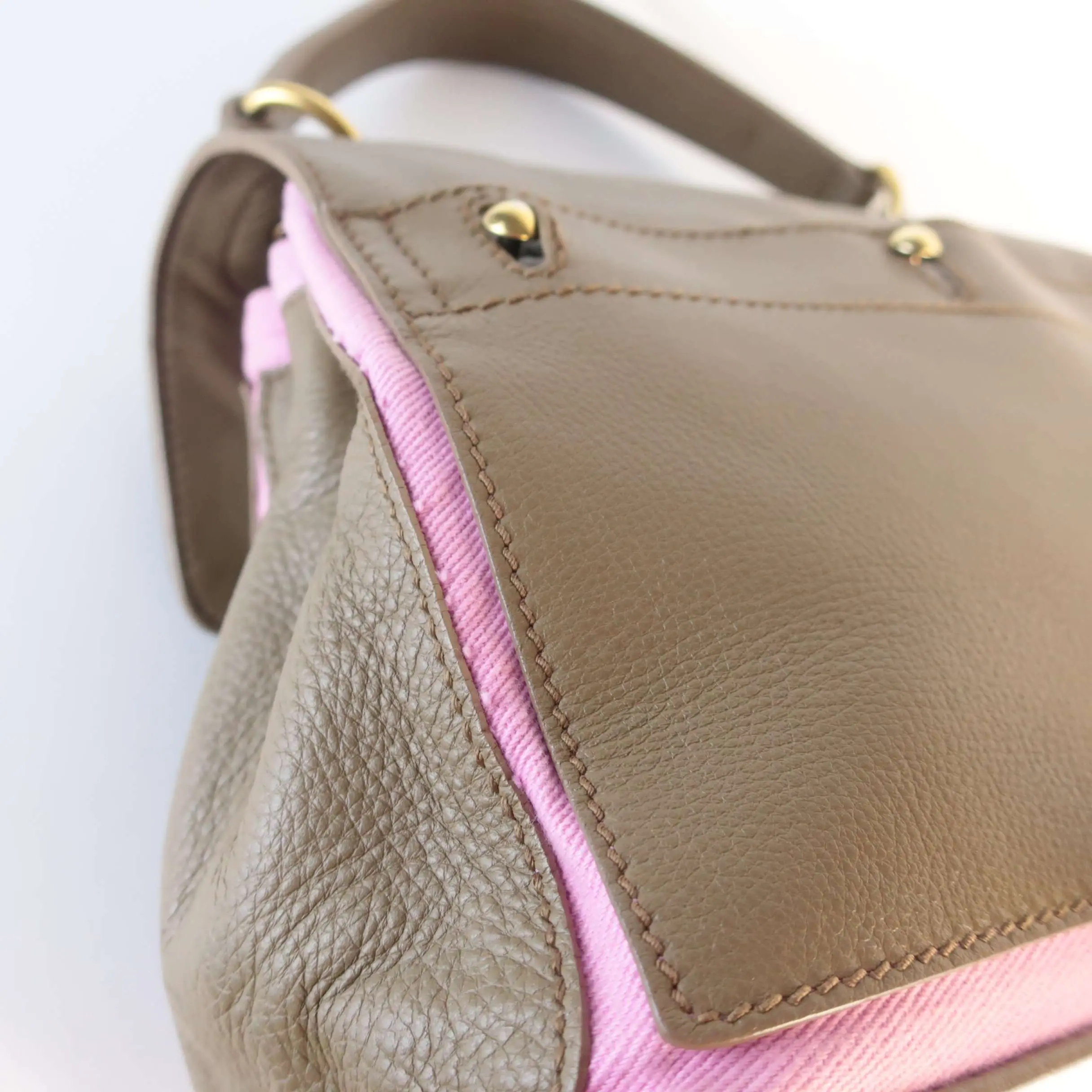 Yves Saint-Laurent Brown/Pink Muse Two Bag - Image 12