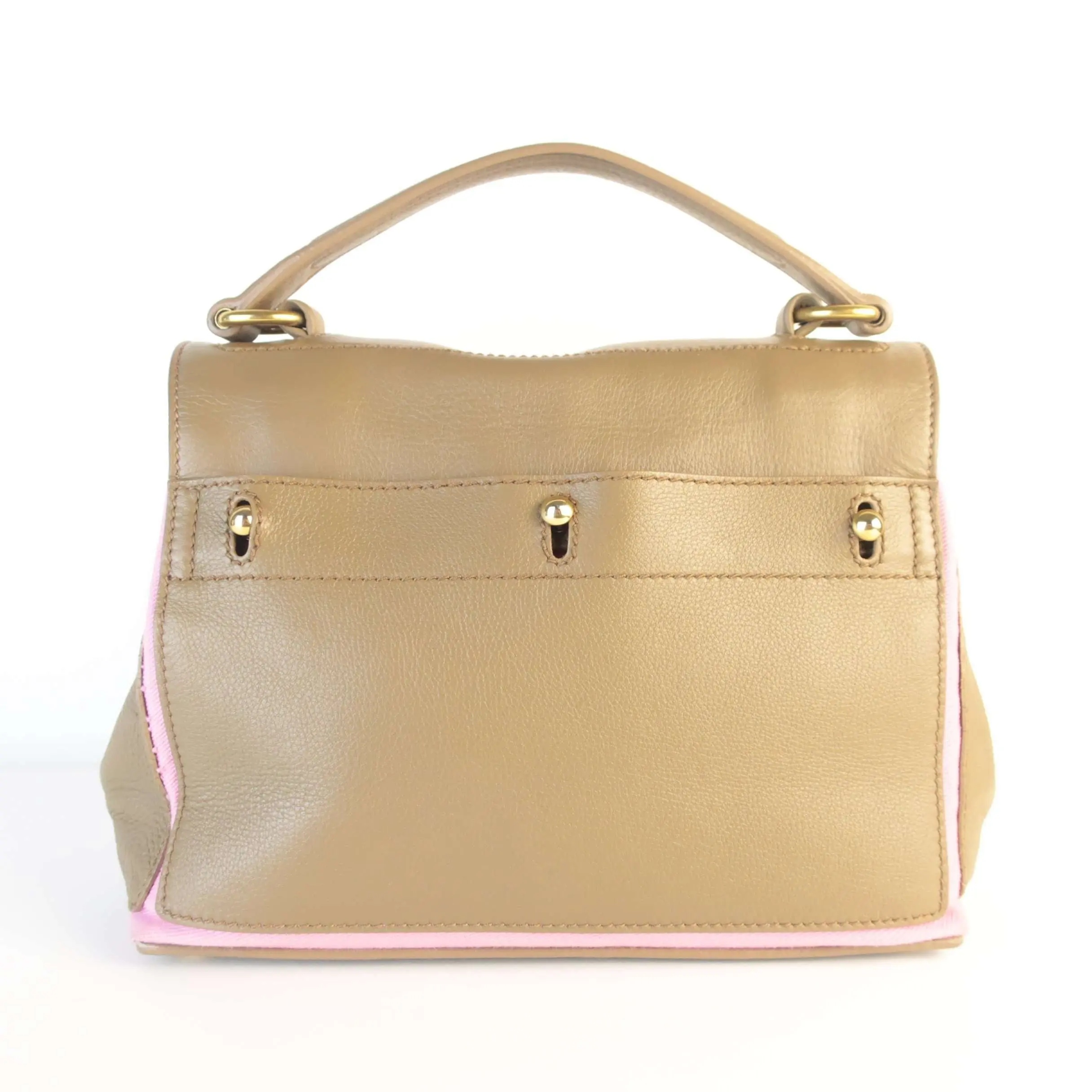 Yves Saint-Laurent Brown/Pink Muse Two Bag - Image 2