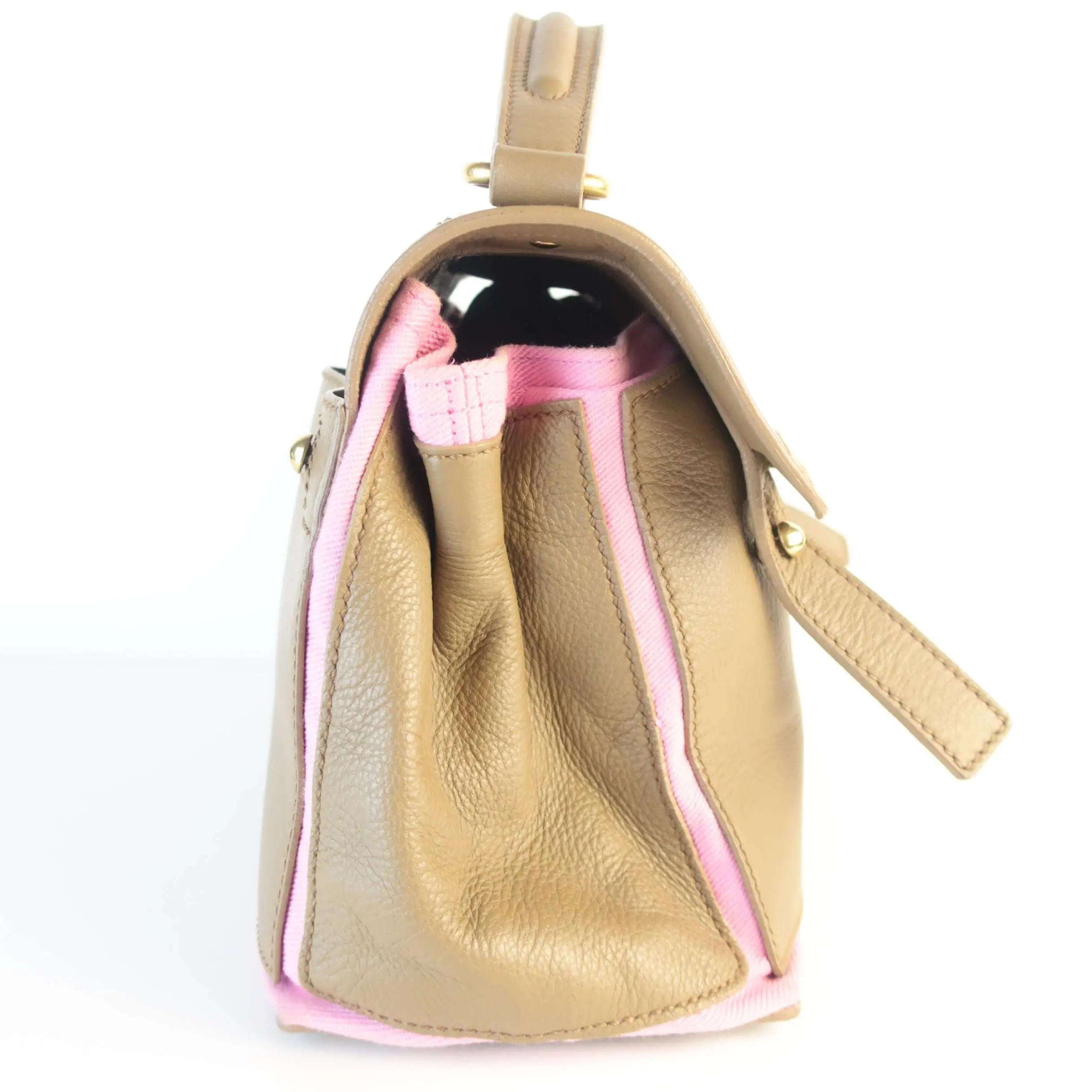 Yves Saint-Laurent Brown/Pink Muse Two Bag - Image 3