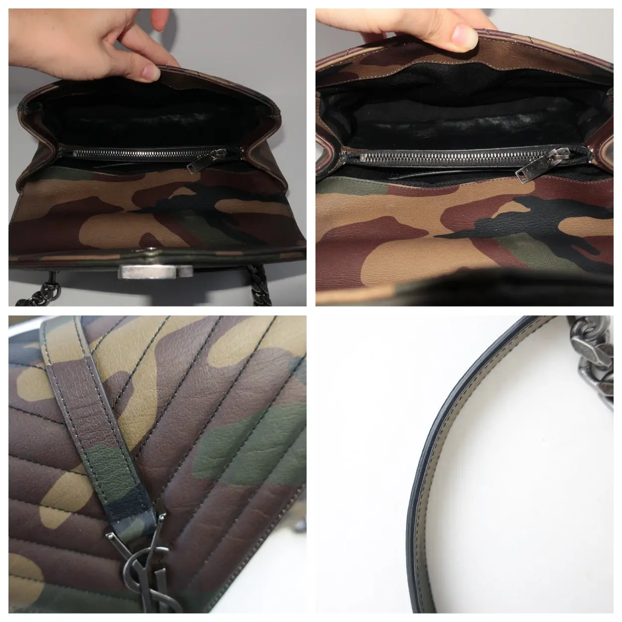 Yves Saint-Laurent Camouflage Medium College Bag - Image 12