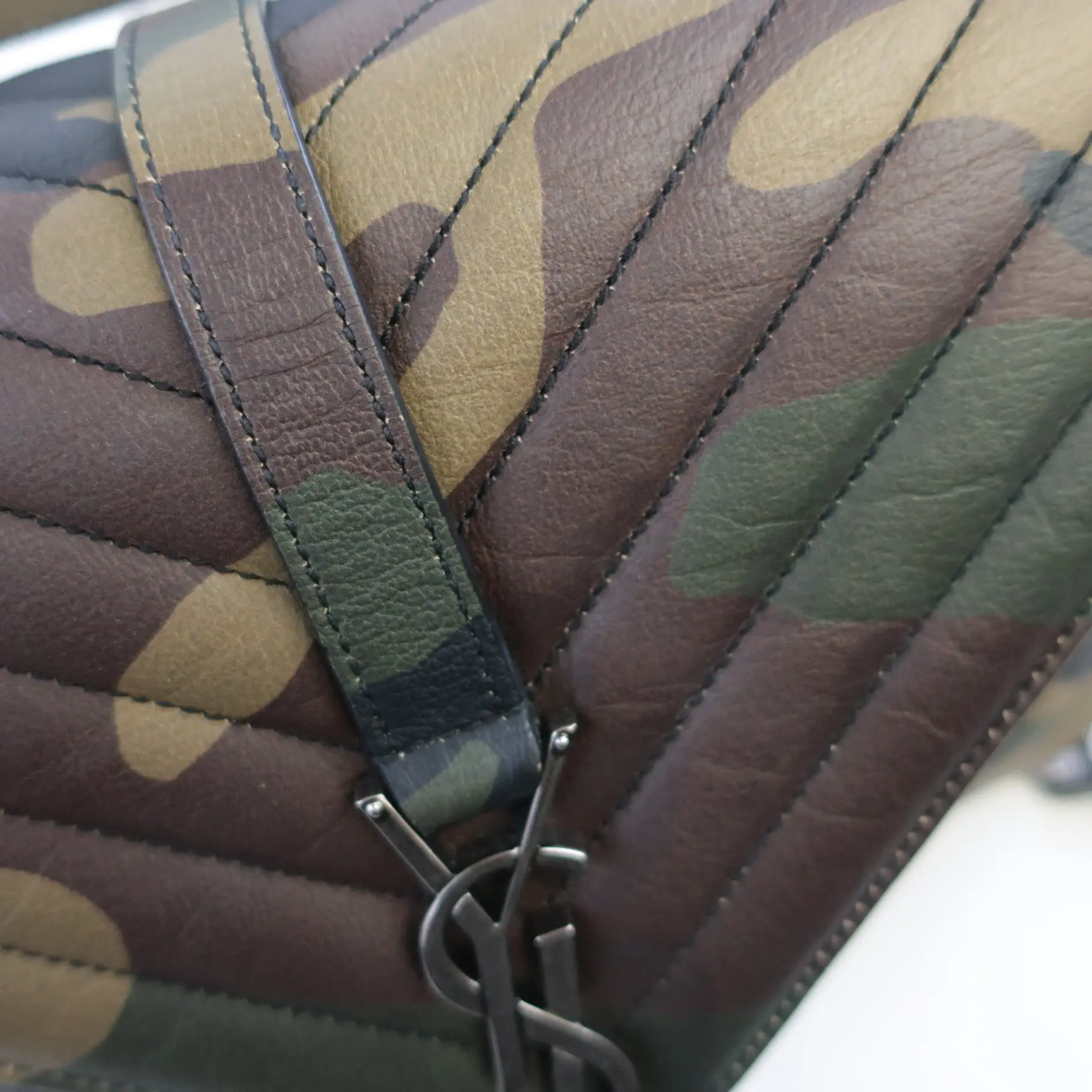Yves Saint-Laurent Camouflage Medium College Bag - Image 23