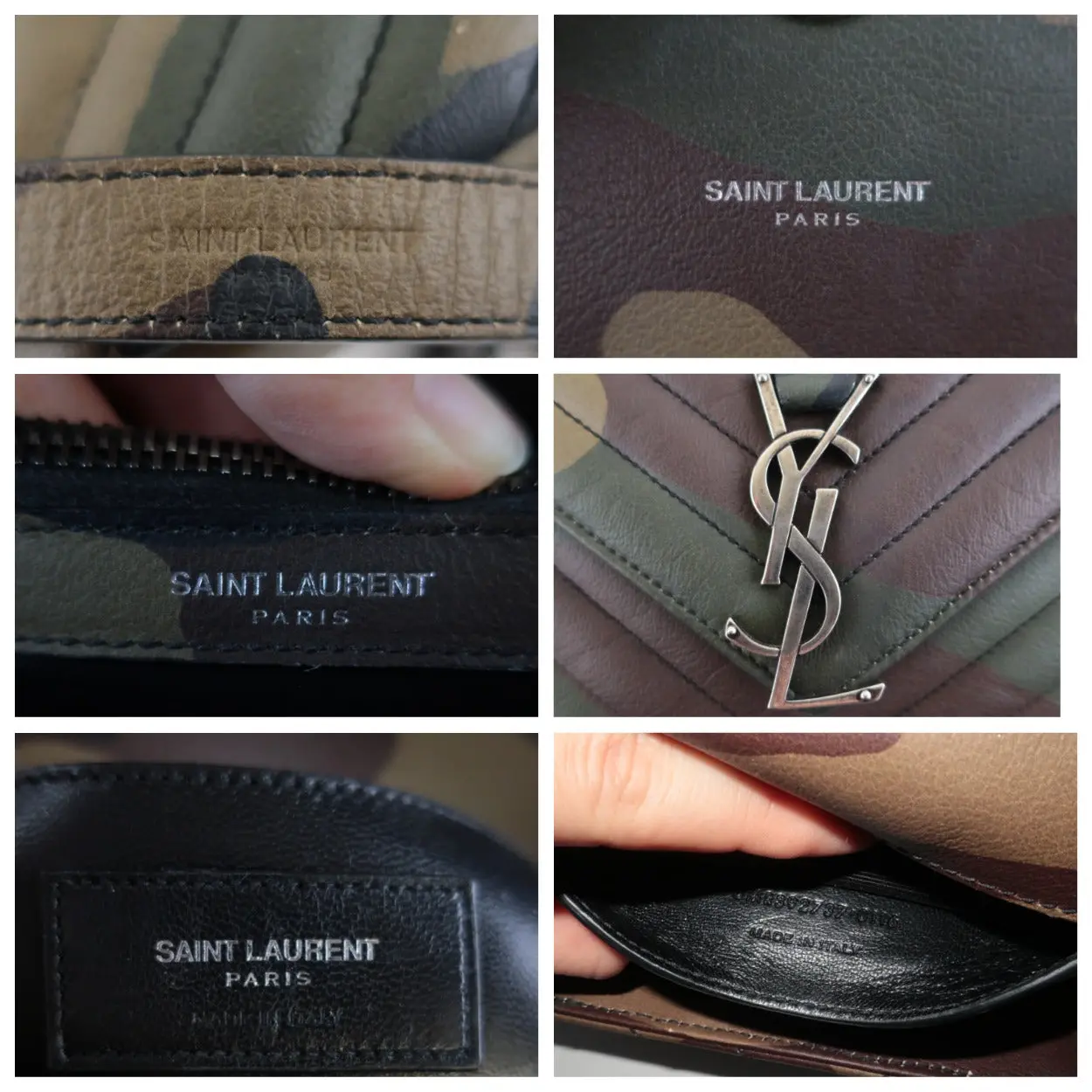 Yves Saint-Laurent Camouflage Medium College Bag - Image 9